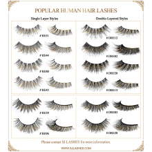 100% Real Human Hair Lashes With Custom Eyelash Packaging/OEM Eyelshes/Wholesale False Eyelashes